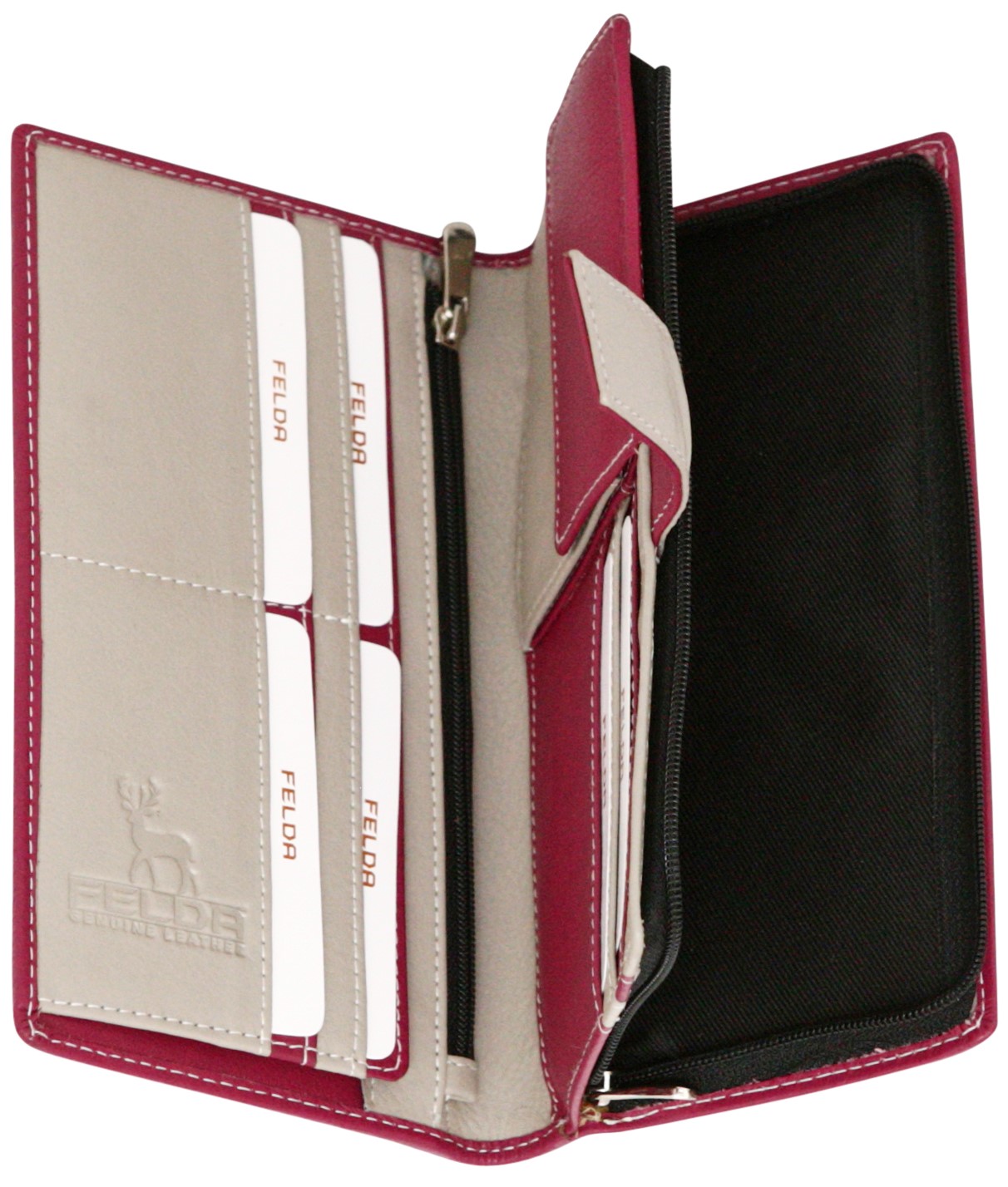 Felda RFID Genuine Leather Phone Purse Ladies Wallet Holds Mobile